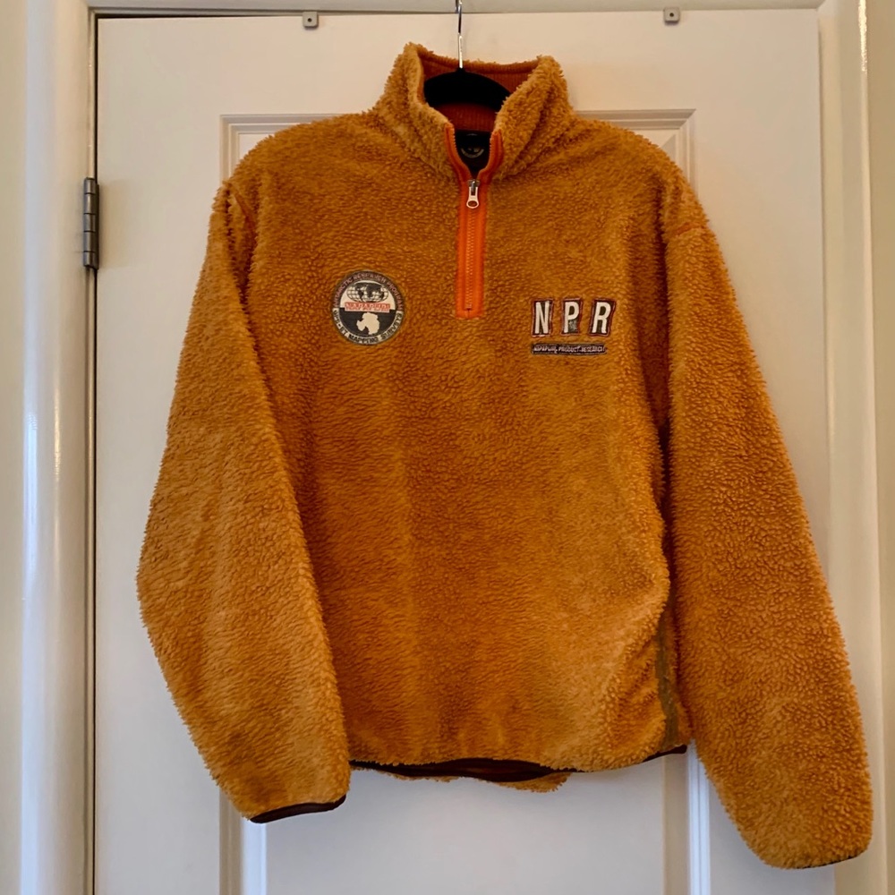 Orange wooly fleece. Napapijri one of a kind
